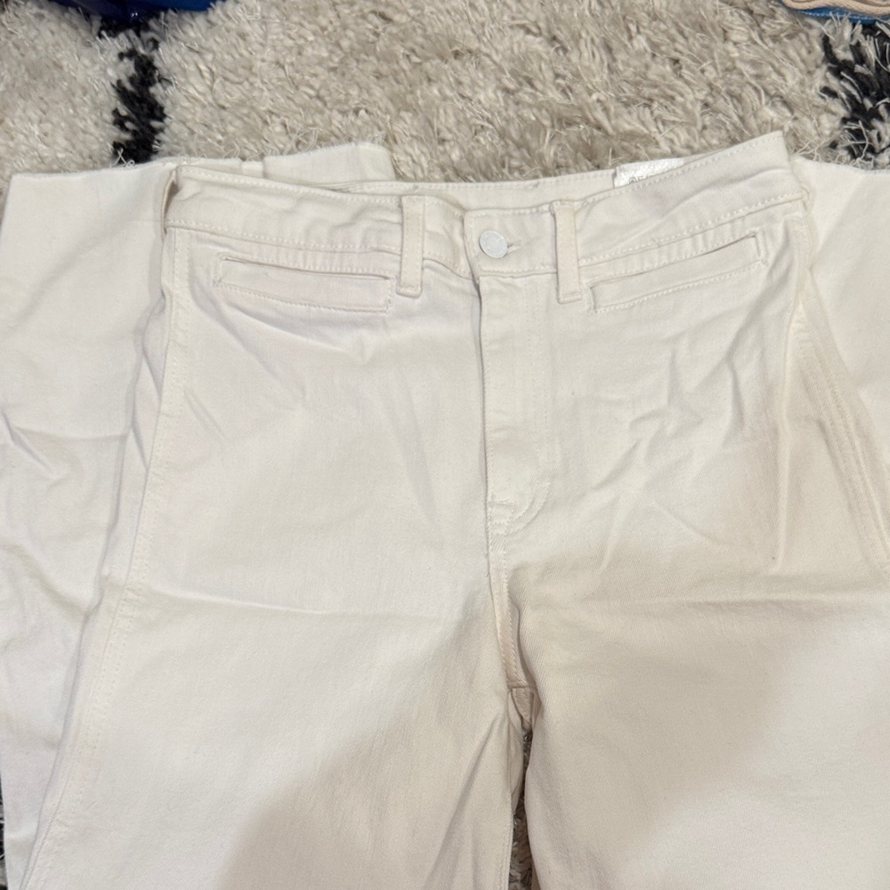 H&M White High-Waisted Culottes